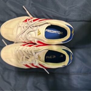 Adidas Predator Men's Athletic Shoes - White, Red, and Blue
